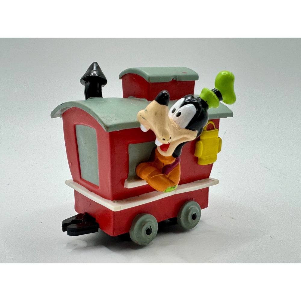 Disney Parks Goofy Train Caboose Toy‎ Red Vintage Collectible Rolling Wheels